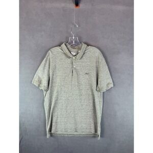 Lacoste Mens Polo Shirt 2XL 7 Short Sleeve Regular Fit Preppy Heathered Green